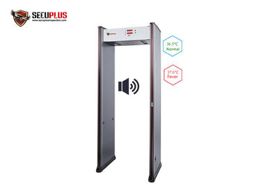 मेटल डिटेक्टर गेट 6 ज़ोन तापमान की जाँच 10W 50 / 60Hz में त्वरित
